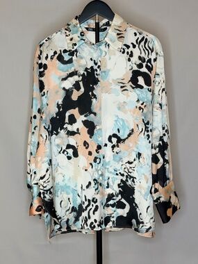 Zara Pattern Satin Blouse